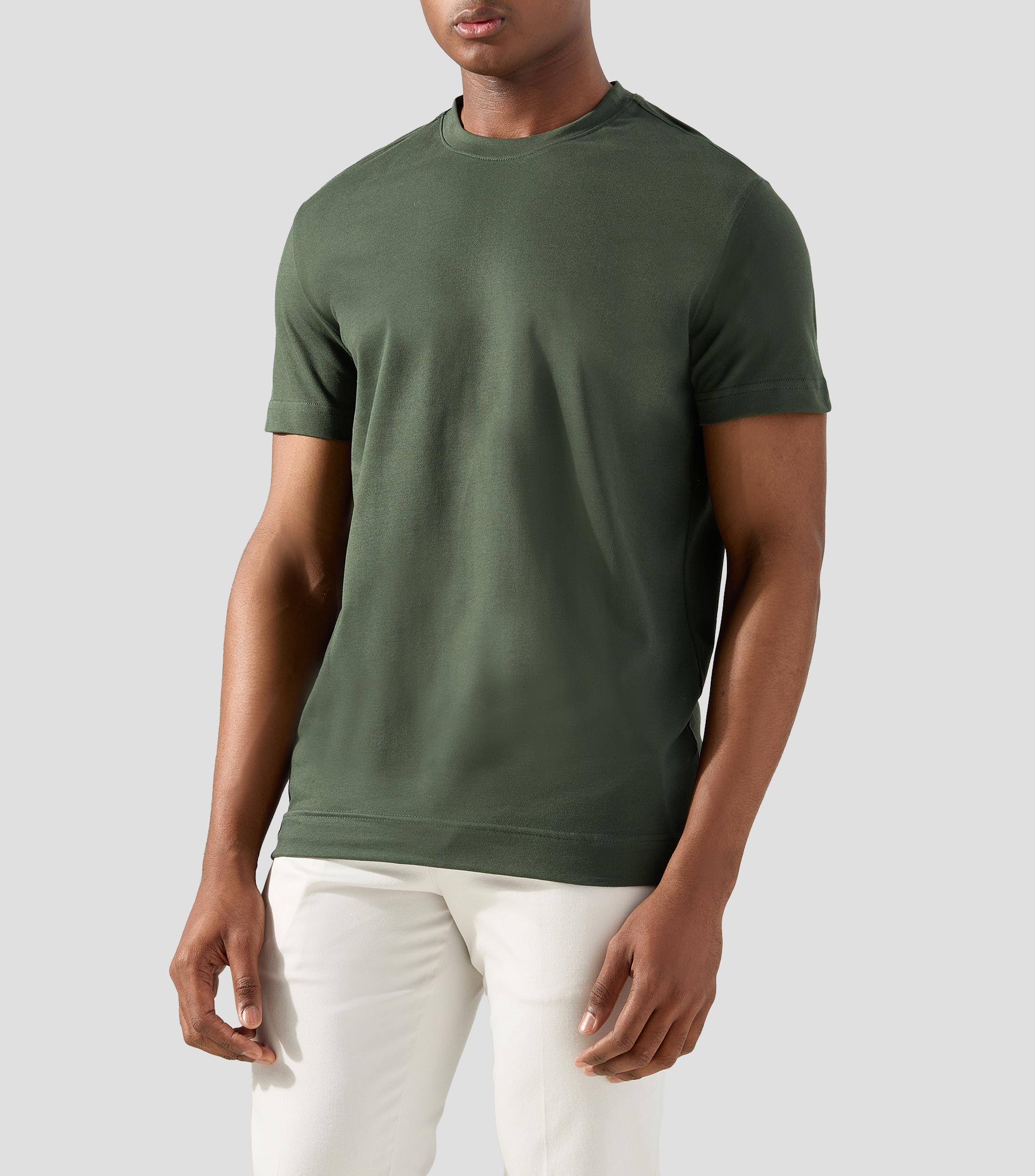 Playera cuello redondo manga corta lisa Hombre